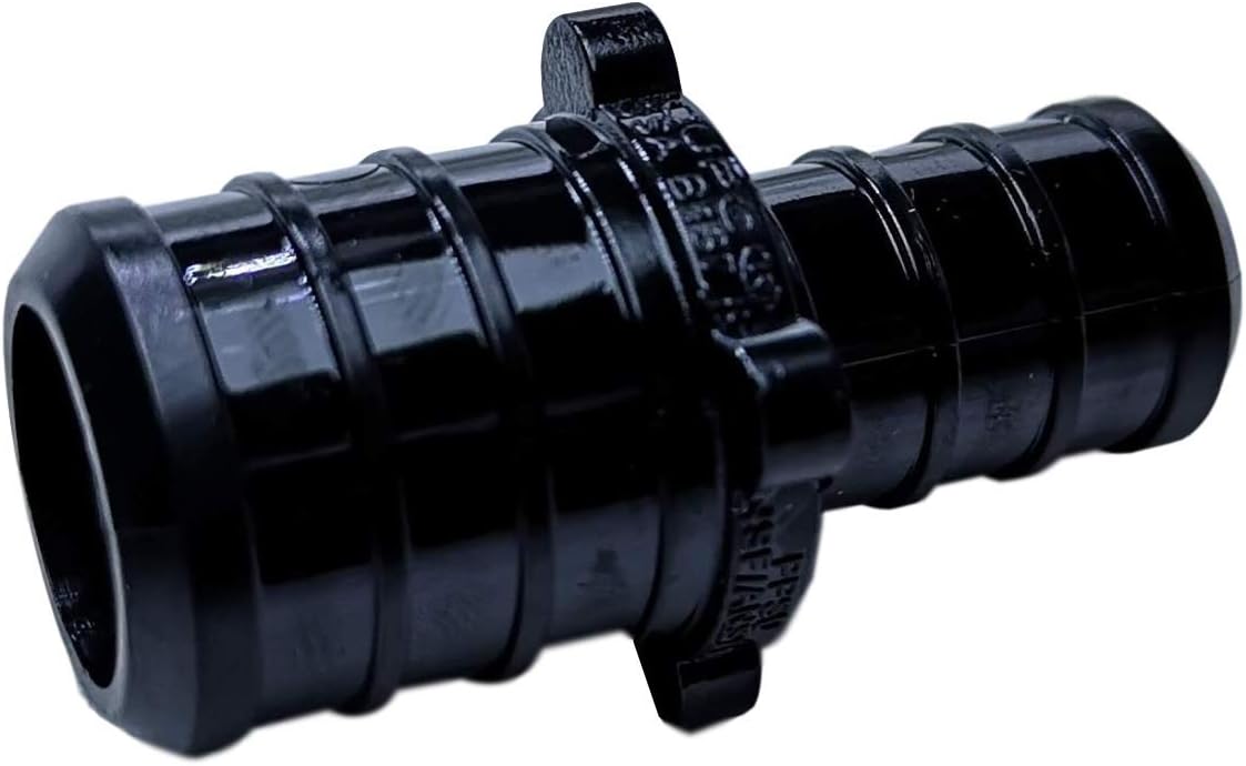10 Pieces XFITTING 1 X 3/4 Pex Coupling Poly Alloy Coupling, Plastic Coupling, Reducing Coupling - Crimp Pex B, Black, 10 Packs