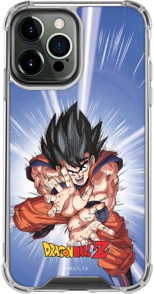 Skinit Clear Phone Case Compatible with iPhone 13 Pro Max - Officially Licensed Dragon Ball Z Goku Kamehameha Blast Design
