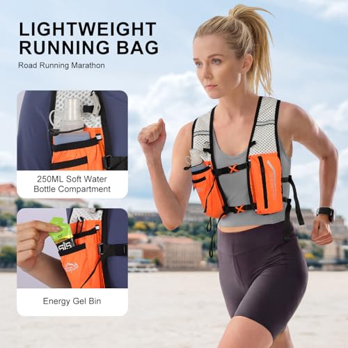Image of INOXTO Running Hydration Vest Backpack,Lightweight Insulated Pack with 1.5L Water Bladder Bag Daypack for Hiking Trail Running Cycling Race Marathon for Women Men