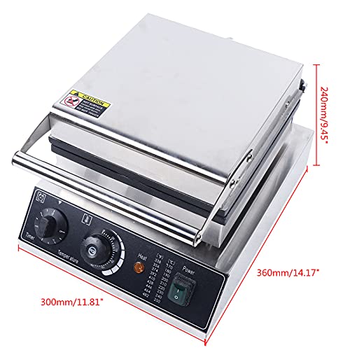 Commercial Ice Cream Cone Waffle Maker Machine Waffle Cone Maker Temperature And Time Control 50~300℃ 1500W #TOP1