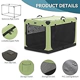 Petsfit Hundebox faltbar, Hundebox für zuhause Verstellbarer Stoffbezug mit Spiraleisenrohr, Hundetransportbox Auto Stoff für große mittlere kleine Hunde,Leicht zu Verstauen
