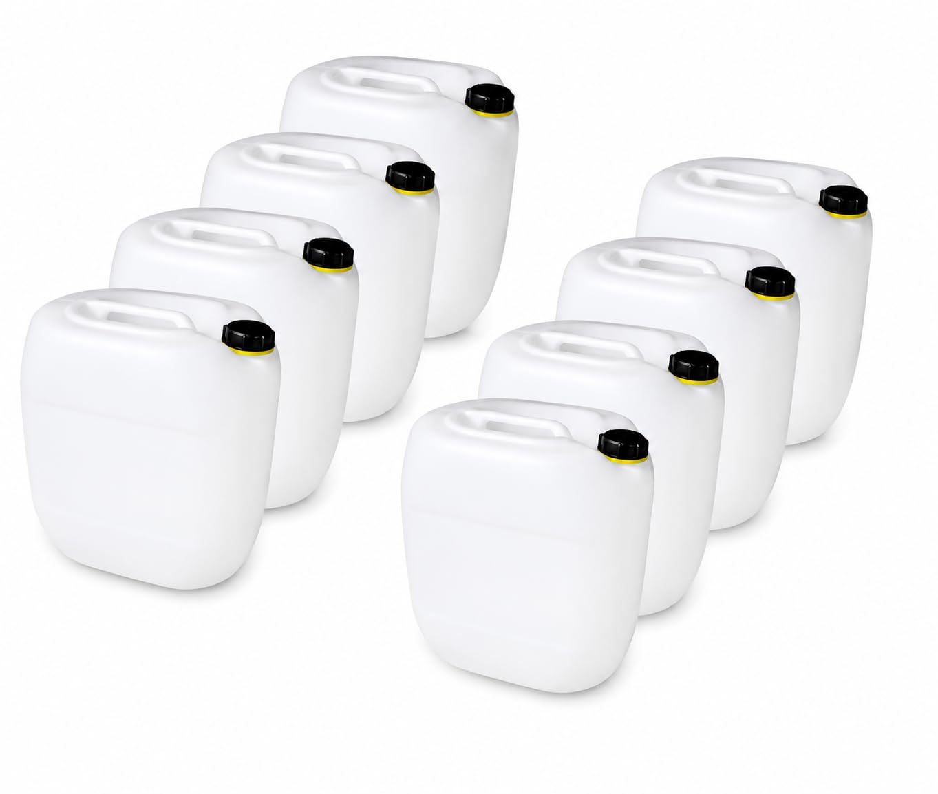 kanister-vertrieb® 8 Stück 30 L Kanister Wasserkanister Kunststoffkanister natur DIN61 + Etiketten