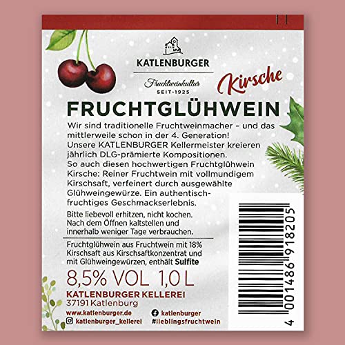 Katlenburger Kirsch Fruchtglühwein Süß, 6er Pack (6 x 1 l) - Image 4