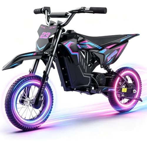 36V Electric Dirt Bike for Kids 3-10, Peak 700W, 15.5 MPH, 13.7 Miles
