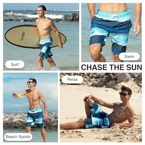 Image of Kanu Surf Men's Big Viper Extended Size Stripe Swim Trunk