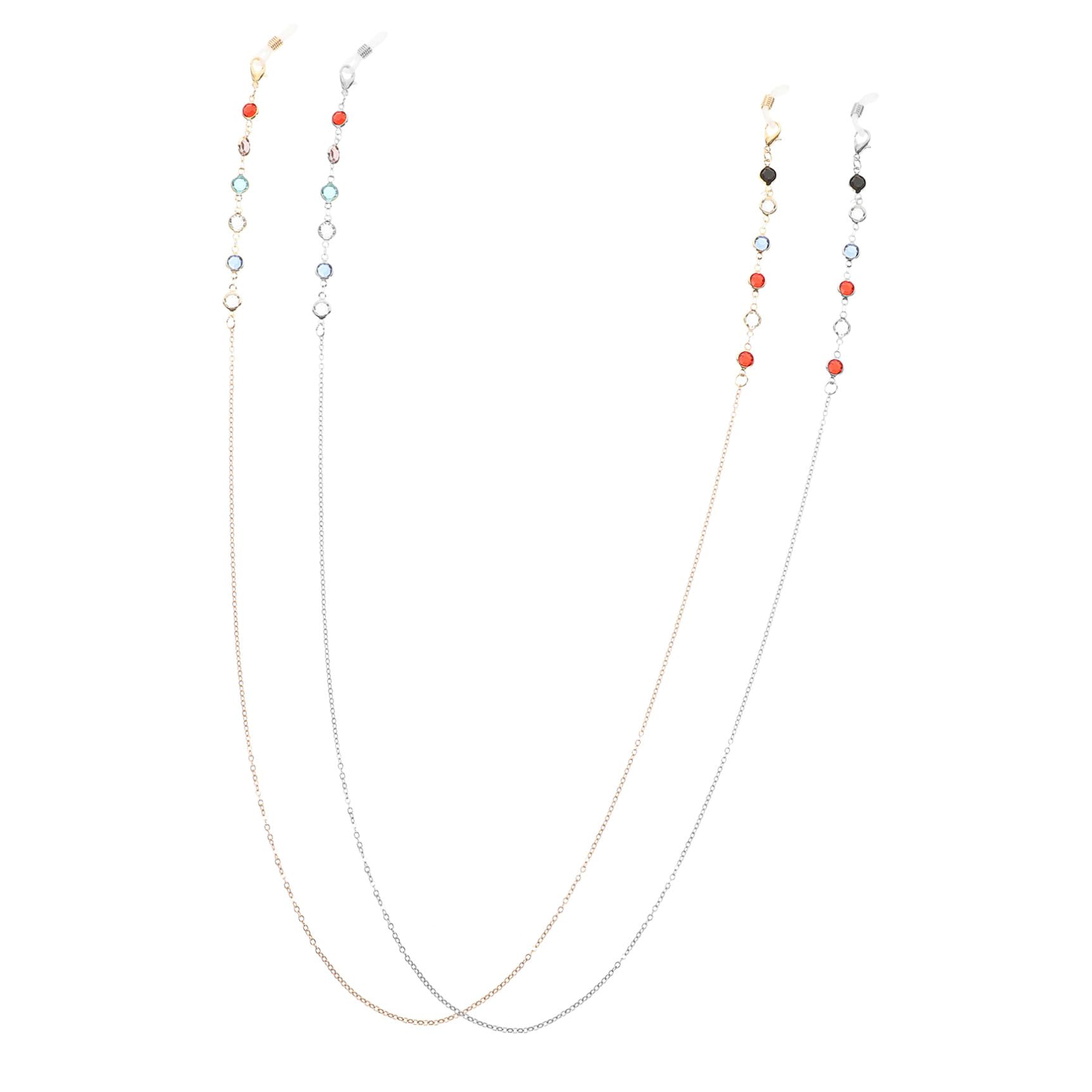 VANZACK 4 Sätze Brillenkette Für Damen Farbenfrohe Sonnenbrillen Halterung Mit Eleganten Accessoires Für Brillen Und Lesebrillen Für Täglichen Gebrauch 2 Stück * 4
