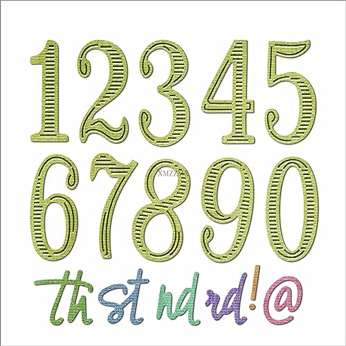 XMZZMX Number Exclamation Point Metal Cutting Dies for Card Making, Paper Embossing Die-Cuts Kit Storage Pockets Supplies, Scrapbooking Stencils