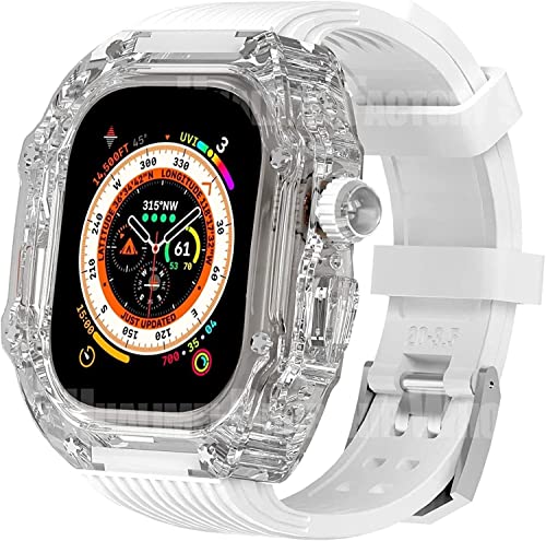Bracelet sport clair Apple Watch 45mm et Ultra pour vos entraînements et running outdoor