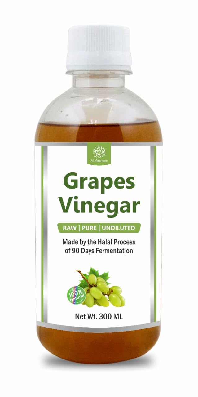 Al Masnoon Grapes Vinegar 300ml - 100% Natural, Pure & Undiluted, Packed with Nutrients and Flavor for Culinary and Health Benefits