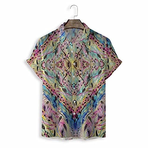 Chemise hawaïenne pour hommes au motif mandala vintage chic
