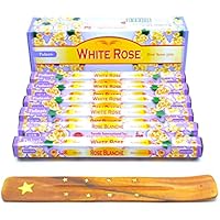 120 varitas de Incienso de (White Rose) Rosa Blanca Rosaceae