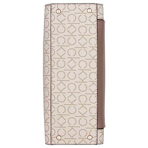 Image of Calvin Klein Womens Astrid Triple Compartment Organizational Satchel