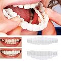 Cosmetic Teeth Veneer Denture Snap on Smile Instant and Confident in Minutes, Top and Bottom Temporary Fake Teeth for irregular, stained, missing and chapped teeth