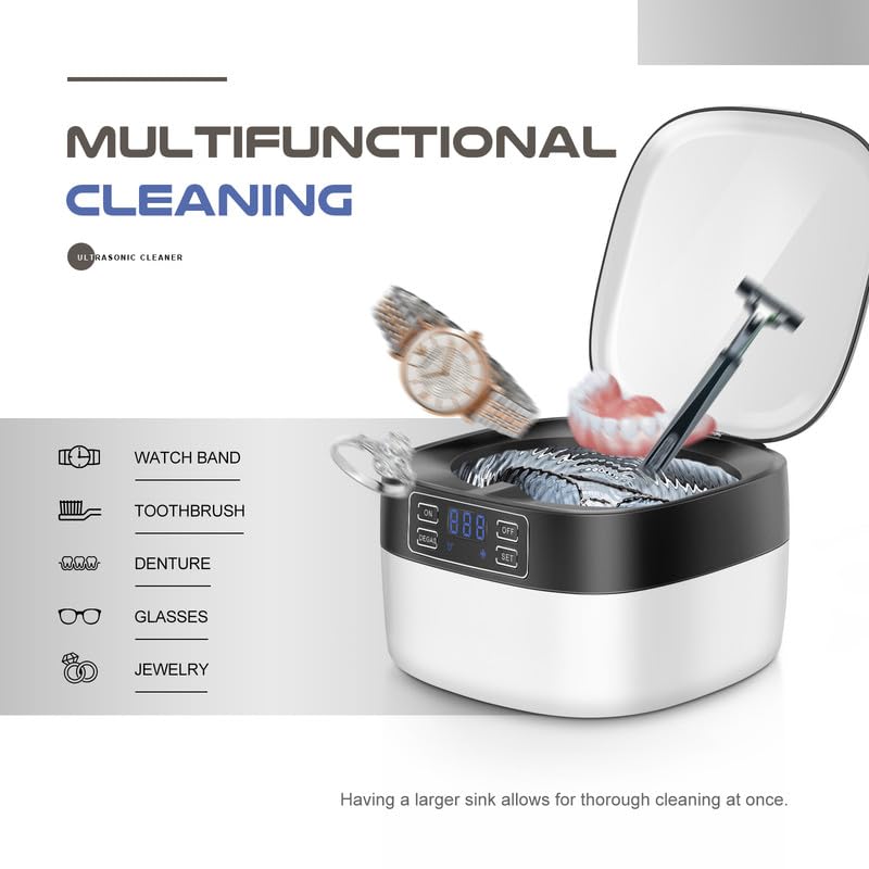 Ultraschallreinigungsgerät Ultraschallreiniger Ultraschallgerät 750ml Schallreiniger mit Digitalem...
