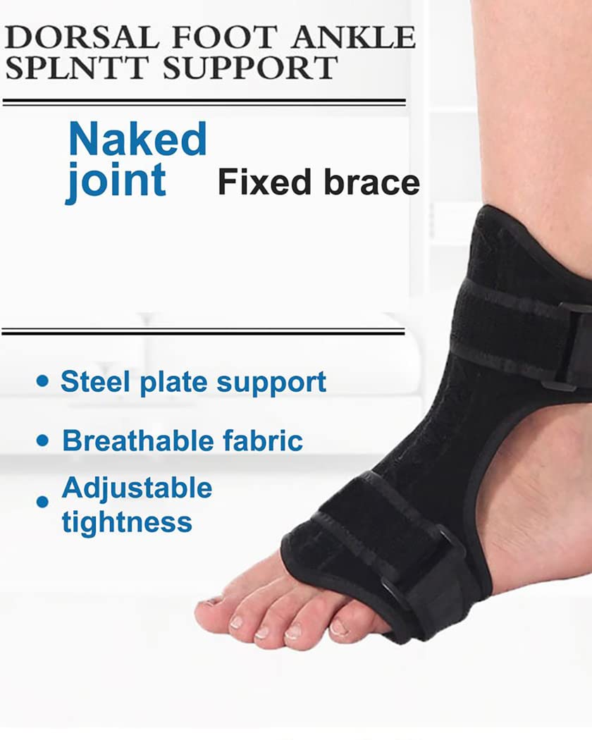 Férulas Nocturnas para Fascitis Plantar, Ortesis para Pie Caído, Articulación De Tobillo Ajustable, Soporte Fijo para Pie para Tendinitis De Aquiles/Dolor De Talón