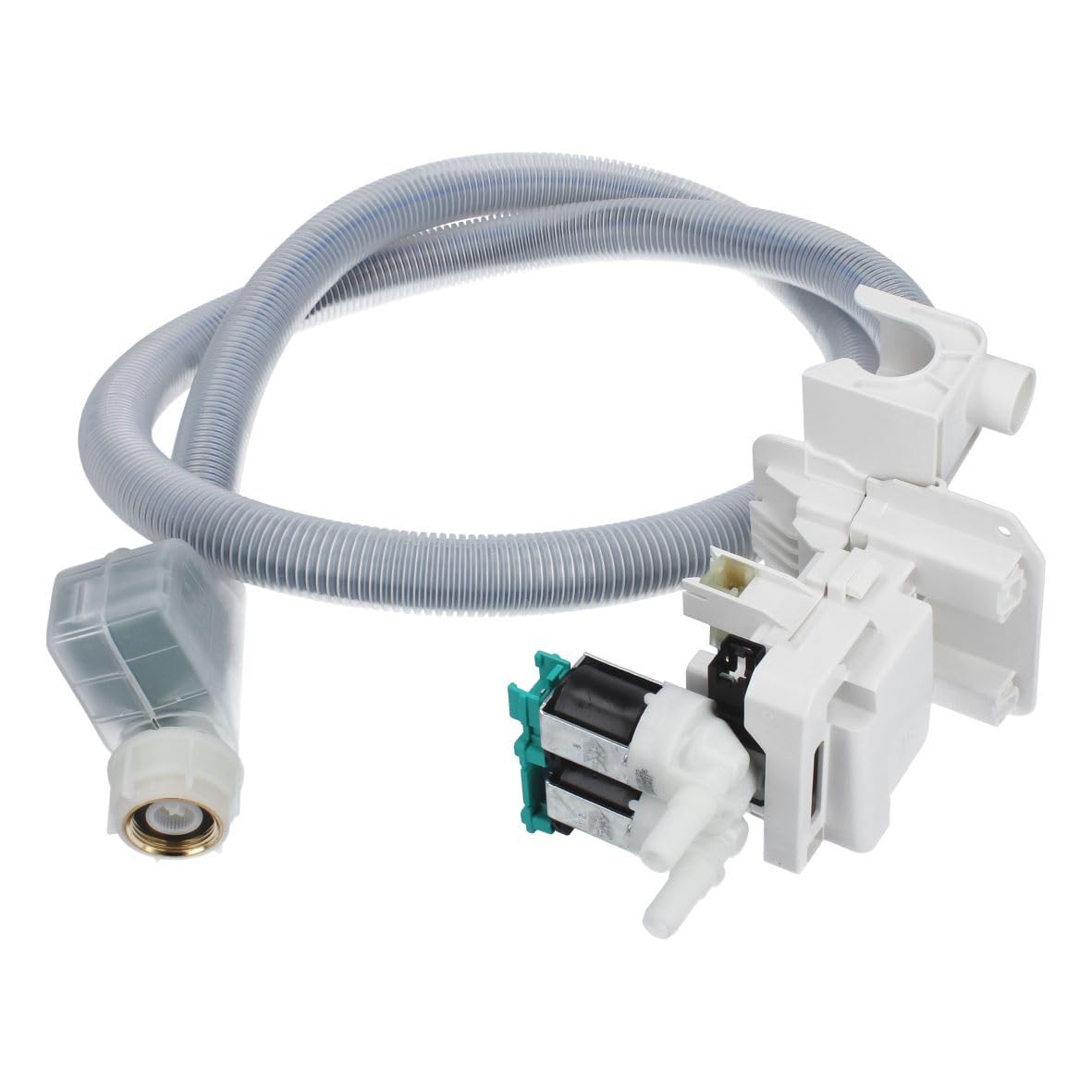 easyPART passend für SIEMENS 11019386 Zulaufschlauch Aquastop 1,5m mit | Magnetventil für Waschmaschine, Sicherheitszulaufschlauch, Zweifach, Bauform 180 Grad gerade, Kompatibel mit Bosch, Balay