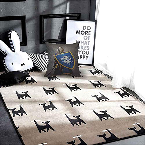 Ofloral Medieval Knight Pillow Covers 16X16 Shield Armour Warrior On Grey Background Decorative Waist Throw Pillows Home Decorations #TOP2