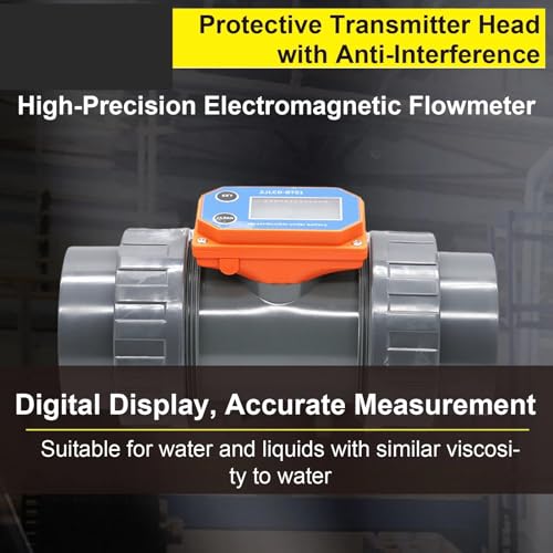Medidor de flujo digital de PVC DN32 con batería para tuberías de agua y riego 4