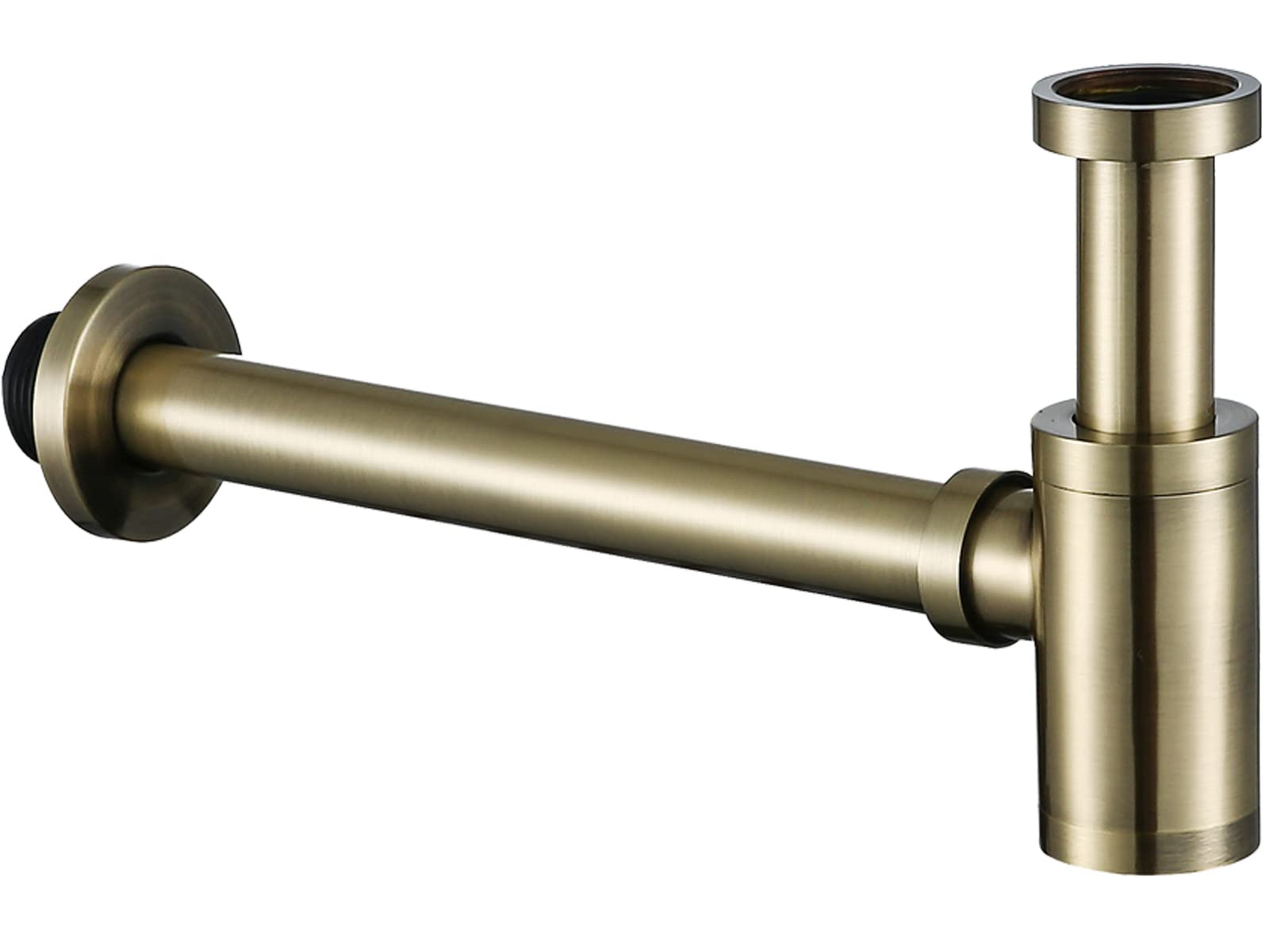 RANDOMBrass Contemporary Round Bottle P Trap 1 1/4,Basin Sink Waste Drain P Trap Kit (Antique) 83888A.