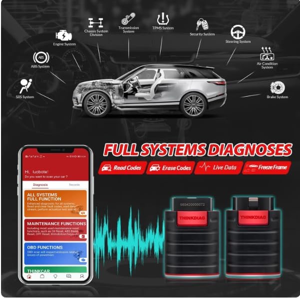 Thinkdiag Old Boot Thinkdiag Diagzone Version prend en charge toutes les voitures 16 services de réinitialisation outil de diagnostic OBD2 (thinkdiag Old Boot + câble)
