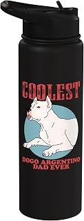 Dogo Argentino Dad Dog Owner Dogo Argentino Stainless Steel Insulated Water Bottle