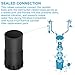 Cutetool 2pcs 2pcs A20228 Suitable for Fluval FX4 FX5 FX6 High-Performance Canister Filter Rubber Hose Connector Replacement Parts for A214 A218 A219 Black