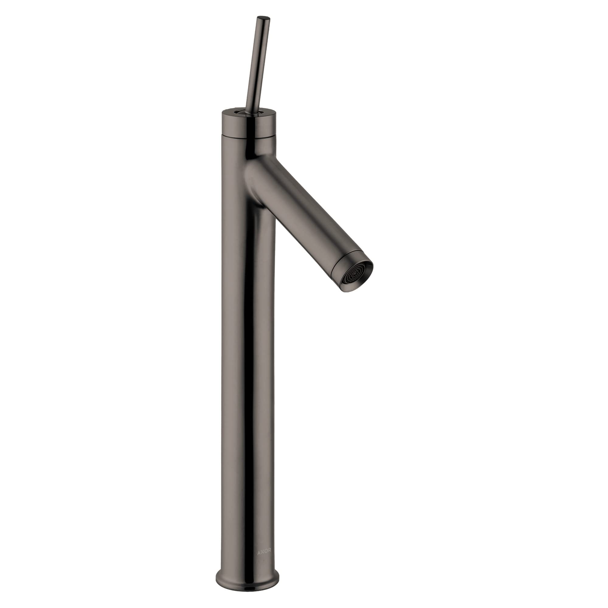 AXOR Starck Modern -Handle -Hole 16-inch Tall Bathroom Sink Faucet in Brushed Black Chrome 10129341