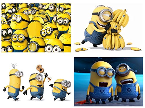 Capricci Italiani - Juego de 4 manteles individuales plastificados, diseño de Minions