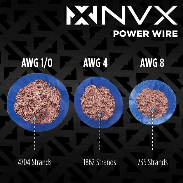 Miniatura 3 de NVX Kit completo de cableado de amplificador 10 calibre 10 AWG 100% OFC con cable RCA de 2 canales - XKIT02