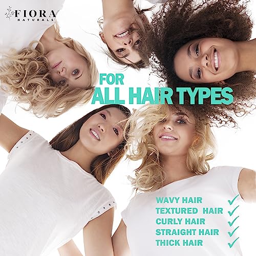 Fiora Naturals Hair Brush Set - Detangler, Round Brush, and Comb for Women - Bio-friendly Brushes for All Hair Types including Natural, Fine & Curly - Ideal for Detangling and Blow Drying
