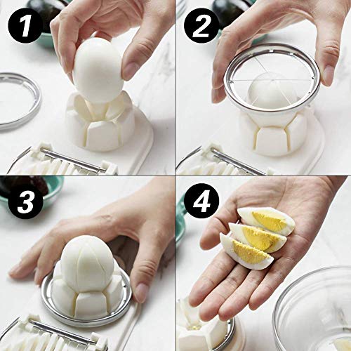 Snowyee Egg Slicer, for Hard Boiled Eggs Cutter Kitchen Gadgets with Stainless Steel Sharp Wire (1 Piece) - Thumbnail 4