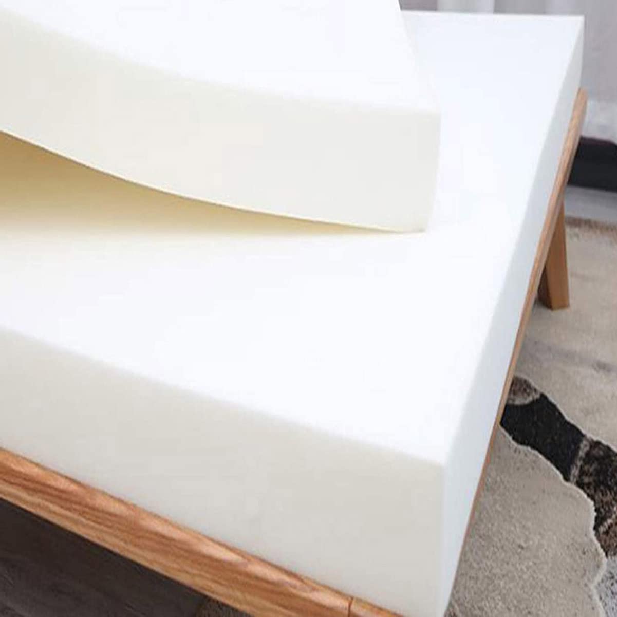 Cojines de espuma viscoelástica 45D de alta densidad de 5/10/15 cm de grosor, almohadillas de repuesto para asientos de ventana y sillas, acolchado de espuma duradera para máxima comodidad