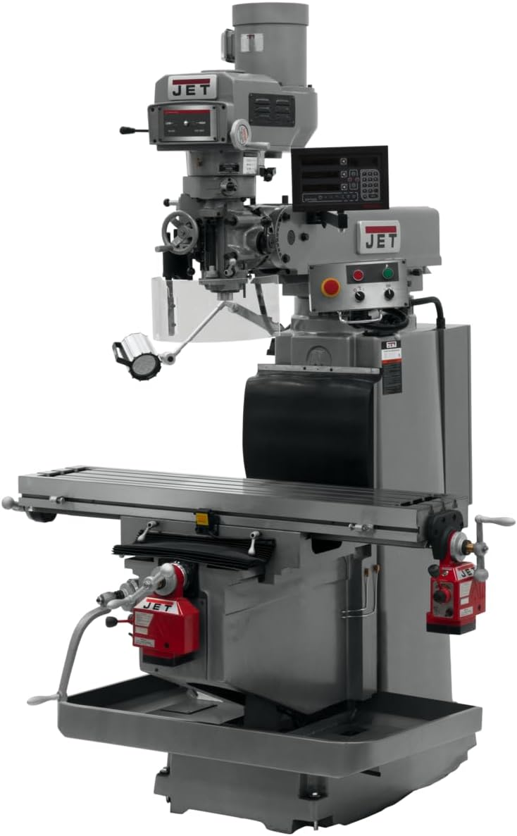 JET Variable-Speed Vertical Mill, Newall NMS800 DRO, X/Y-Axis Powerfeeds, 230/460V 3Ph (JTM-1254RVS)
