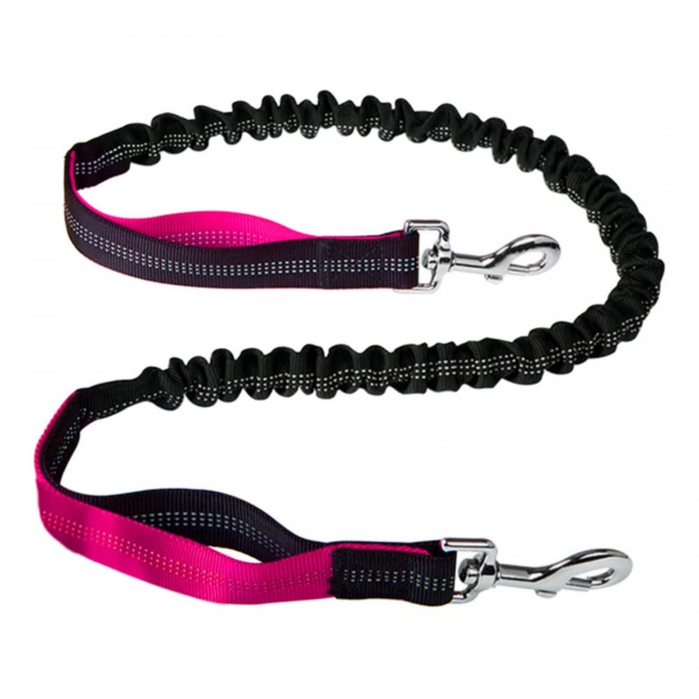 DONGKER Bungee Dog Leash, 3.9ft/4.9ft 360 Rotating Waist Double Ended Dog Leash Dual-Handle Shock Absorbing Reflective Bunge for Small Medium Large Dogs (without Waist Pack and belt)