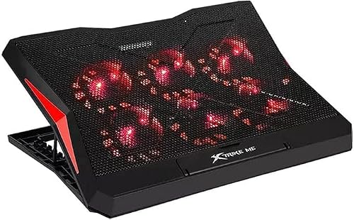 FN811 Laptop Cooling Pad Stand – 6 x RED Led Fans – 2 USB Ports – Support UP 17 Inch