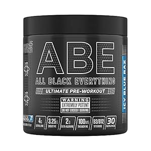 Applied Nutrition ABE Pre-Workout – All Black Everything Energie & Prestaties, Blauwe Framboos, 315g