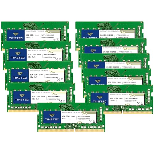 Image of Timetec 80GB KIT (10x8GB) DDR4 2400MHz (PC4-2400T) PC4-19200 SODIMM Laptop RAM - 260-Pin 1.2V CL17 Non-ECC Unbuffered Memory Module for Laptop, Notebook, Mini PC, All-in-One