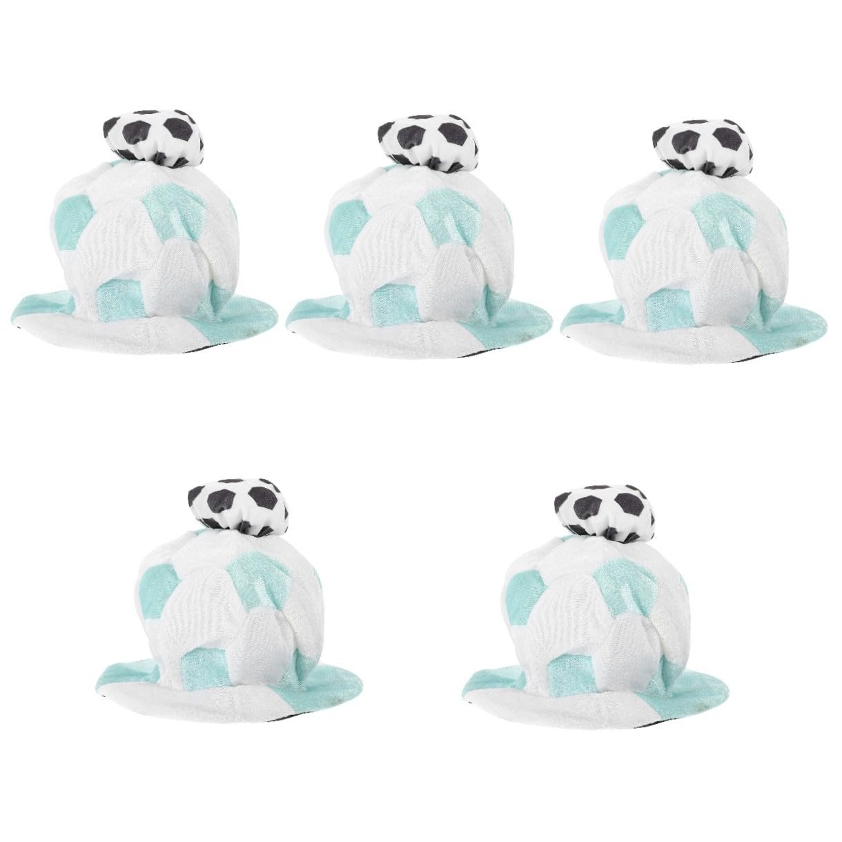 ibasenice Cappellino da Cheerleader A Tema Calcio da 5 Pezzi Realizzato per Gli Appassionati di Sport in Materiale Leggero E Flessibile Stile Squadra