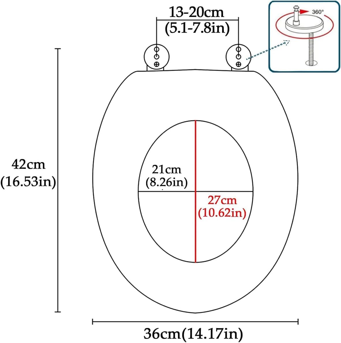 Siège de toilette en résine transparente à thème océanique - couvercle lourd à fermeture lente avec conception transparente de coquillages, charnières en acier inoxydable (Transparent)