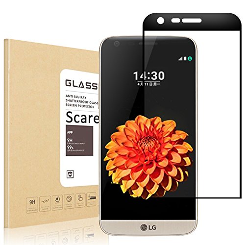 LG G5 (Black) Screen Protector, Scarer 3D Full Cover Tempered Glass Screen Protector for LG G5,Anti-Scratch,Anti-Fingerprint,Bubble Free LG G5(Black)