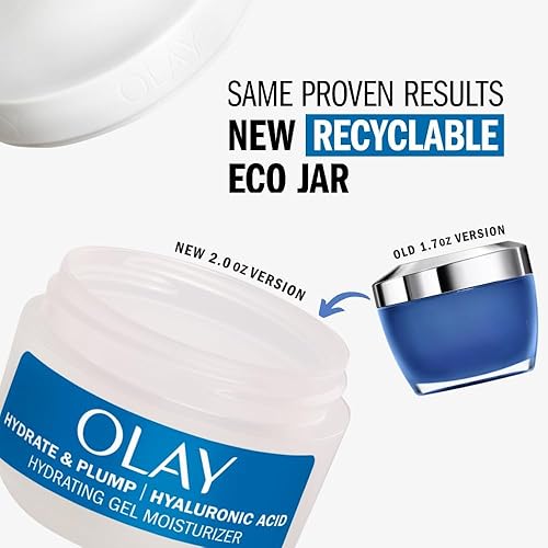 Miniatura 2 de Olay Tosturizador facial de ácido hylaurónico, relleno e hidrata, sin fragancia, gel hidratante para piel seca, retiene y repone la humedad, con