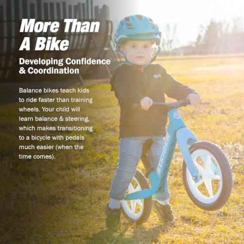 Image of Strider 12 Comp Bike- No Pedal Balance Bicycle for Kids 1 to 3 Years -Easy Assembly, Tool-Free Adjustments