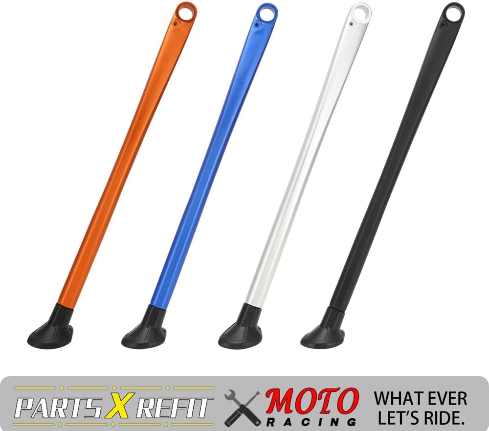 Dirt Bike Kickstand Motorcycle Side Kick Stand 7075 Aluminum with Springs Bolts for 150 200 250 300 350 400 450 500 505 530 EXC XC XCW XCF XCFW EXCF EXCR XCRW Supermoto Enduro Motocross Orange