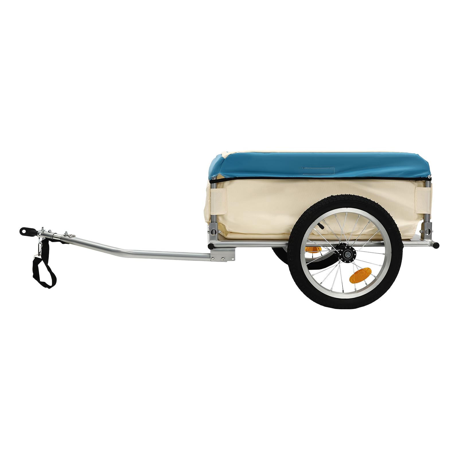 Przyczepa rowerowa, przyczepka do ładunków z uniwersalnym sprzęgłem, nośność 50 kg, składana przyczepa transportowa do rowerów górskich 24 cali/26", 52 x 69 x 27 cm