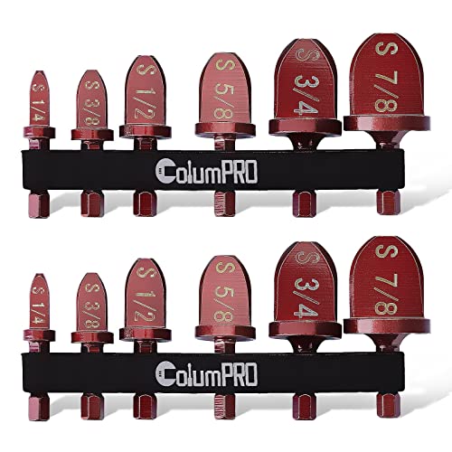 Image of HVAC Repairing Tools,12PCS Air Conditioner Copper Pipe Expander Swaging Tool, 1 /4 Inch Hex Shank Copper Pipe Flaring Tool Tube Expander,12PCS 1 /4''， 3 /8''，1 /2''， 5 /8''，3 /4''，7 /8''Bits,40CR