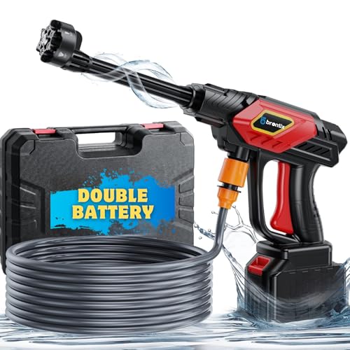 BRONTIX - 6 in 1 Nozzle Car Washer High Pressure Gun - 60 Bar Wat...