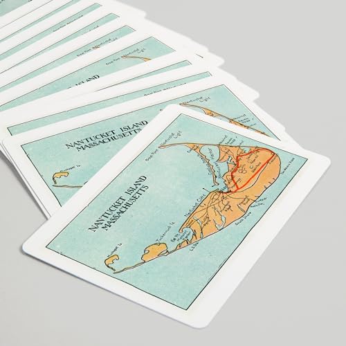 Baraja de cartas estilo vintage Nantucket Massachusetts póker miniatura 5