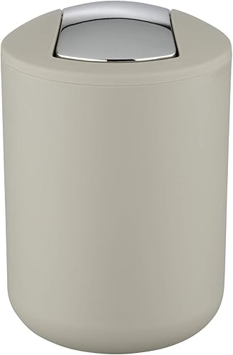 Miniatura 2 de WENKO 21221100 Cubo de basura Brasil, S, gris pardo, 1 paquete, 5.5 x 5.5 x 8.3 in