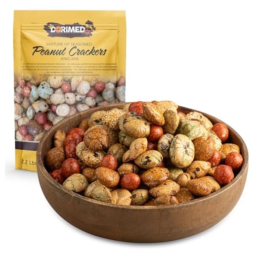 Mélange apéritif King Mix 1 kg | Craquelins de Riz | Assortiment d'Arachides, graines de sésame, maïs et du blé | Avec une pincée de Sel et du Soja | Idéal comme collation | sac refermable | Dorimed