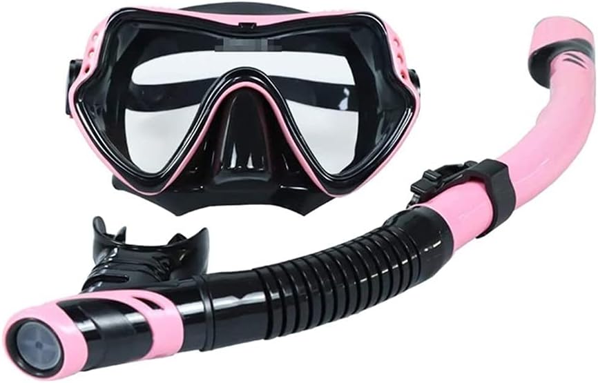 Dry Snorkel Set,Anti-Fog Scuba Diving Mask,Panoramic Wide View Diving Goggle,Easy Breathing and Professional Snorkelling Gear for Adults and Kids Anti-Fog (Color : Green)